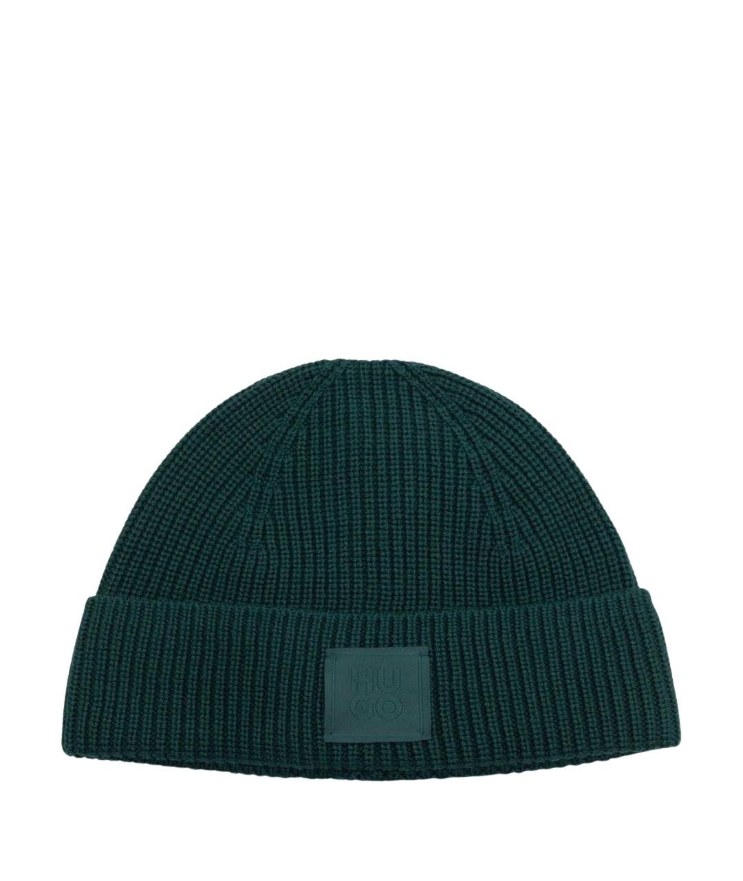 HUGO Зеленая шерстяная шапка, фото 1