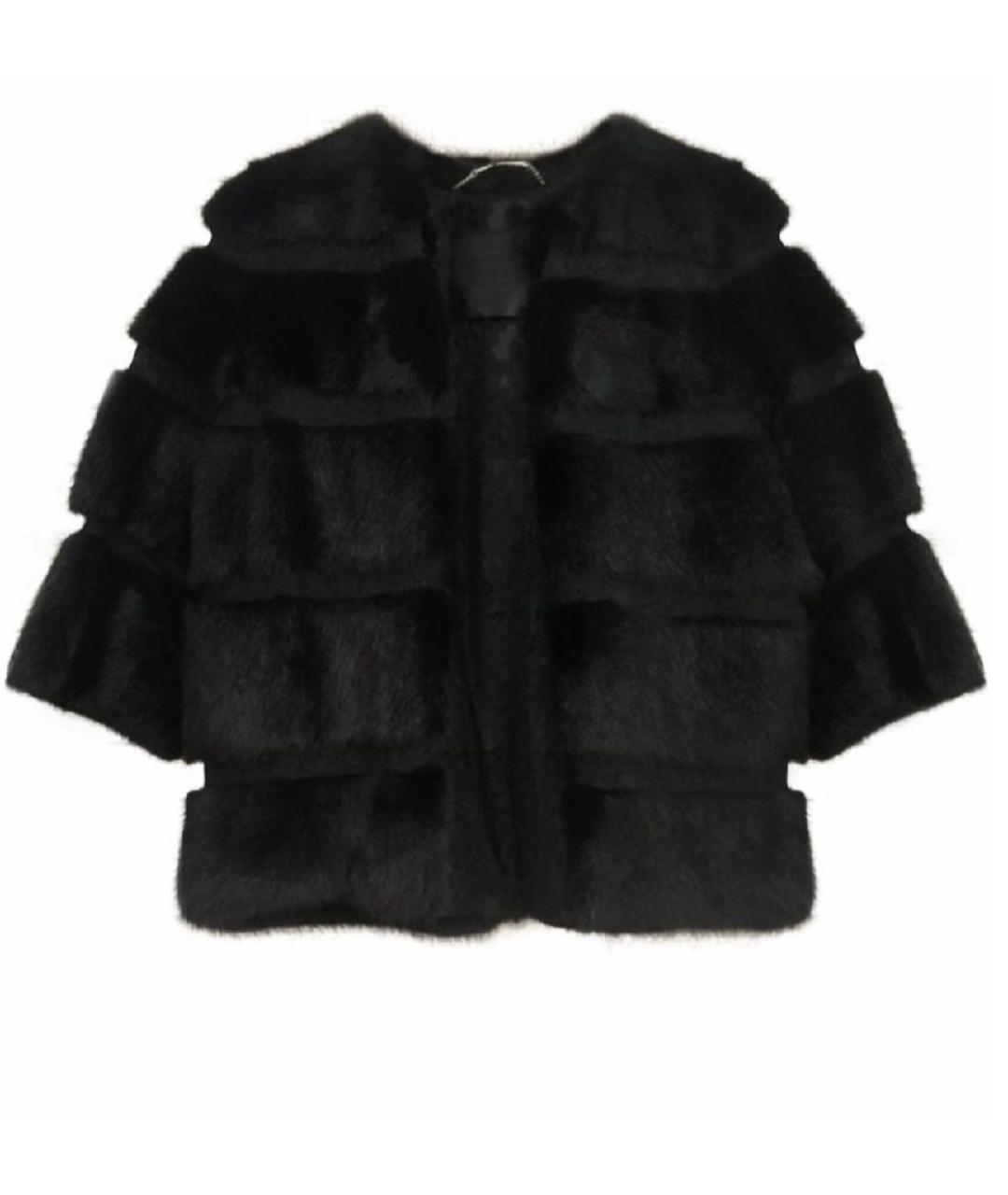 PHILIPP PLEIN Черная меховая шуба, фото 1