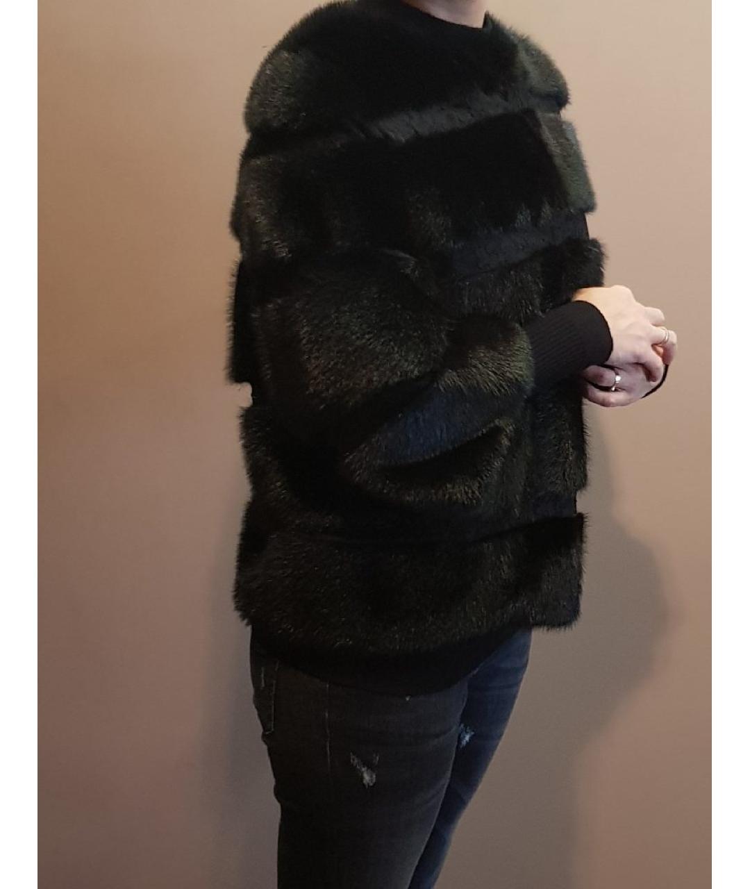 PHILIPP PLEIN Черная меховая шуба, фото 7