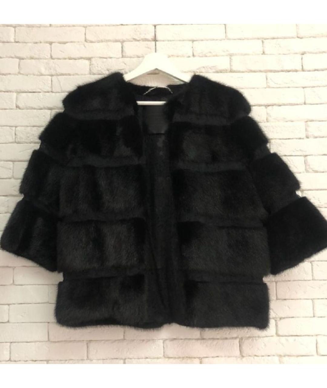 PHILIPP PLEIN Черная меховая шуба, фото 2