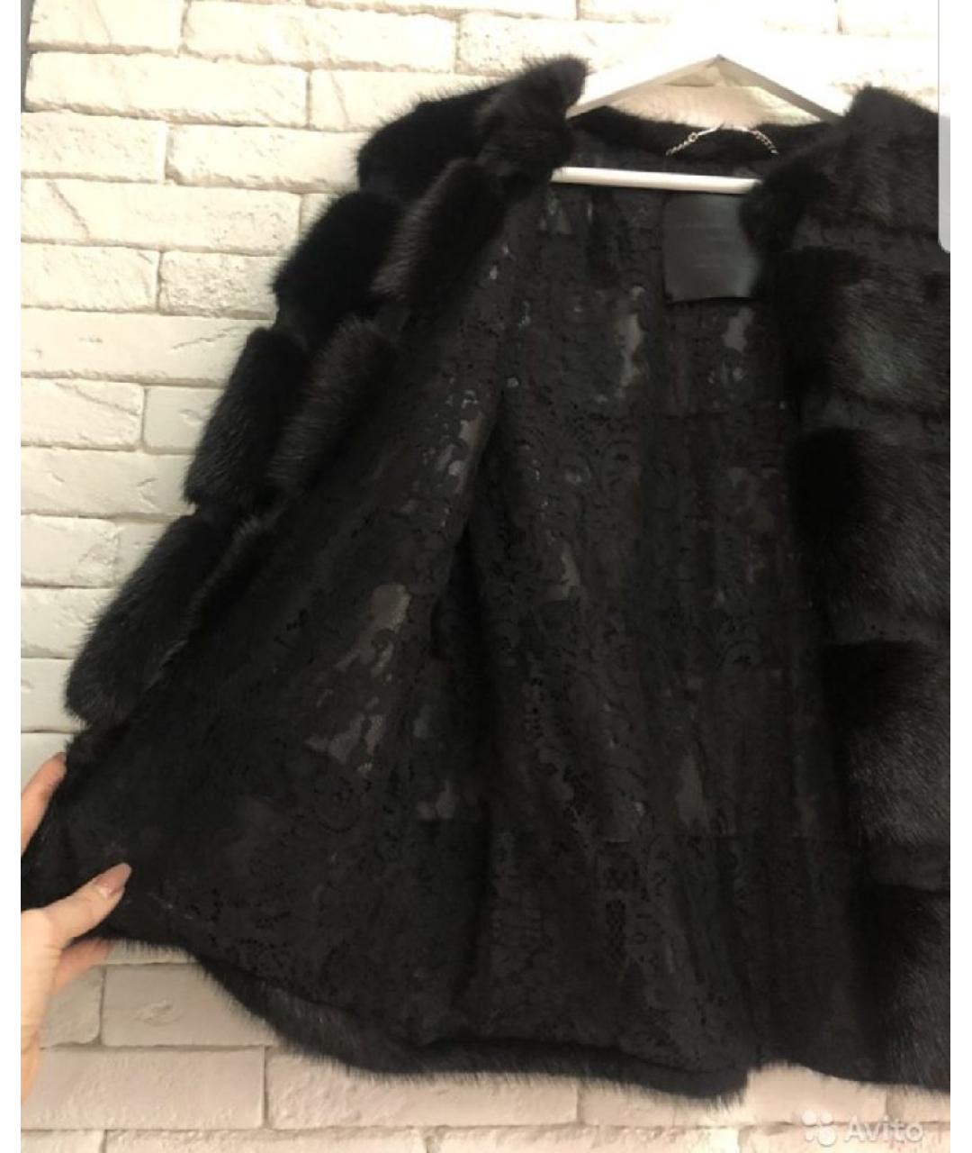 PHILIPP PLEIN Черная меховая шуба, фото 3