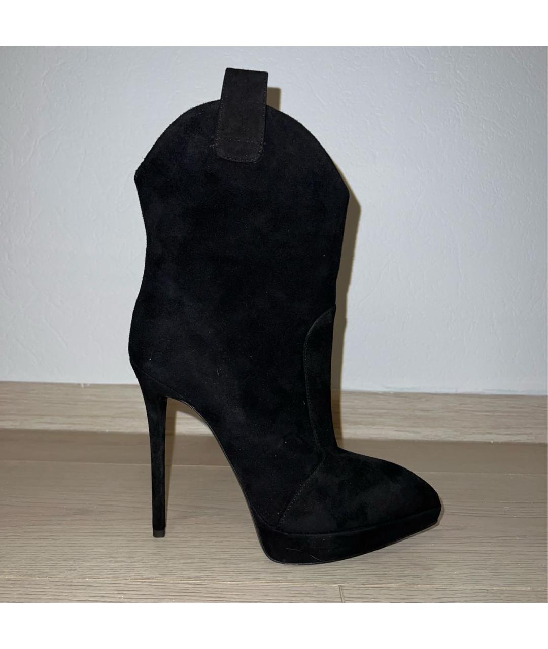 GIUSEPPE ZANOTTI DESIGN Черные замшевые ботильоны, фото 7