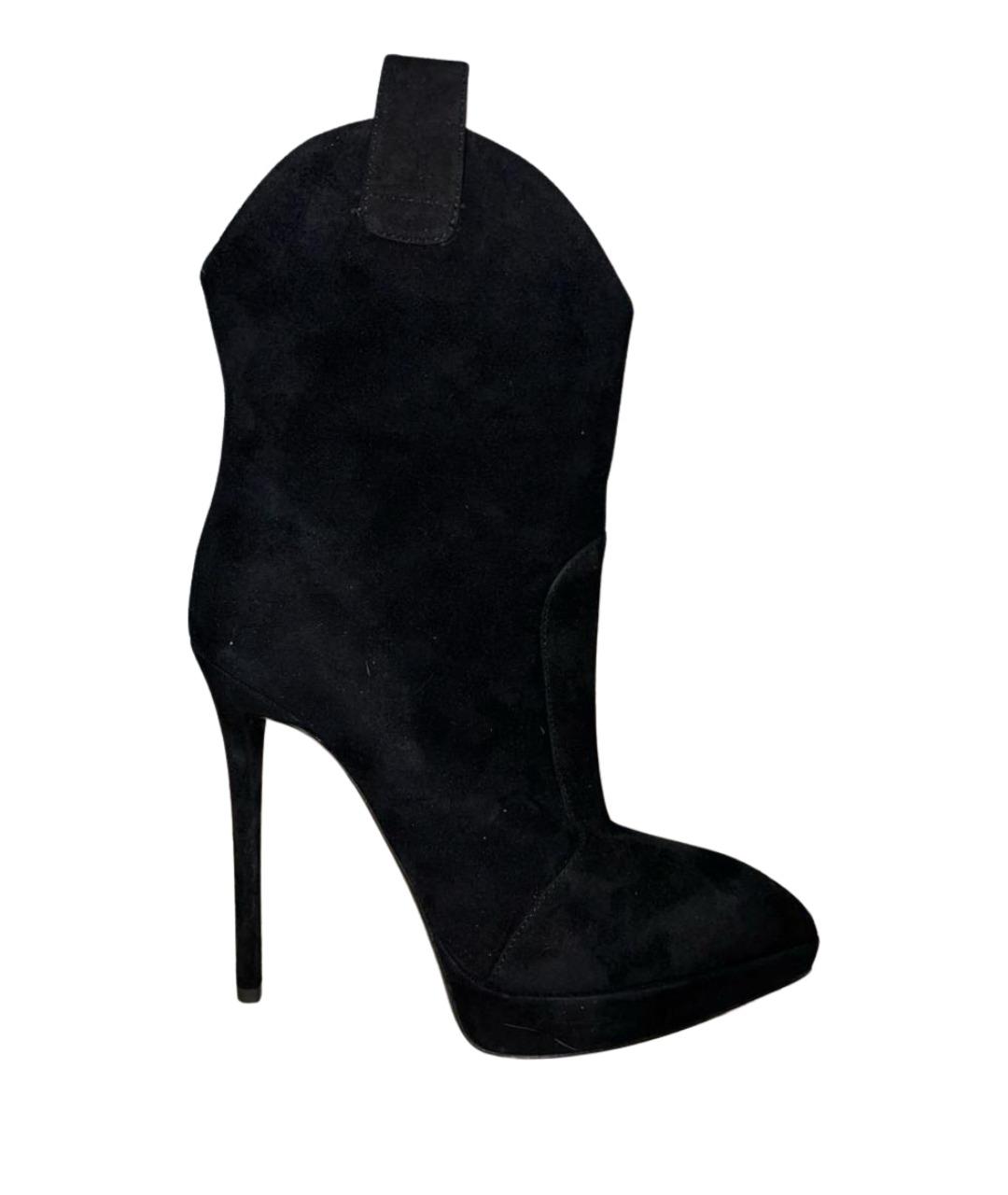 GIUSEPPE ZANOTTI DESIGN Черные замшевые ботильоны, фото 1