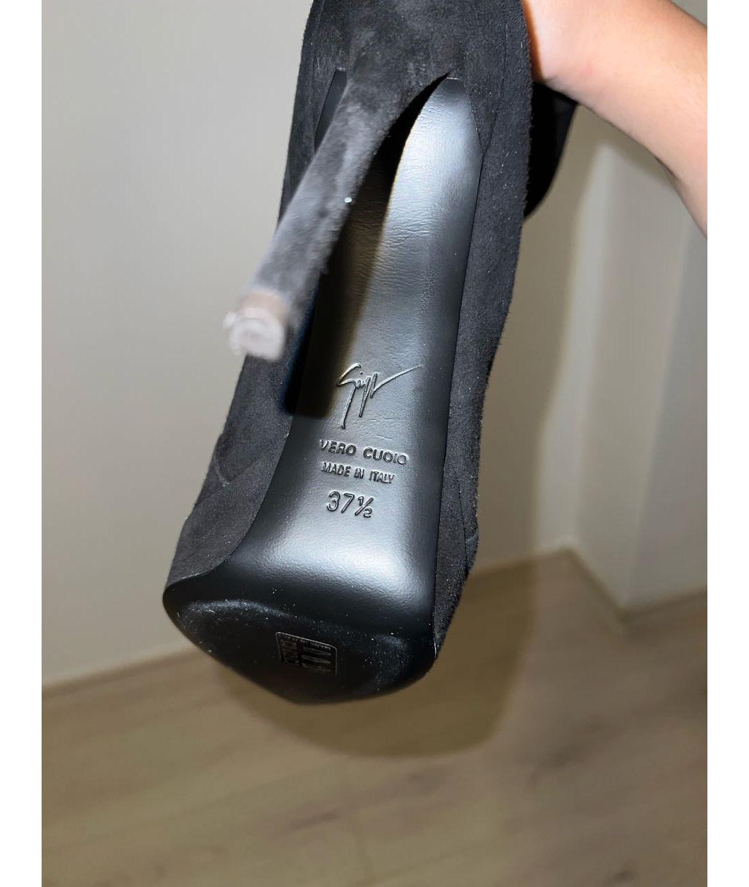 GIUSEPPE ZANOTTI DESIGN Черные замшевые ботильоны, фото 6