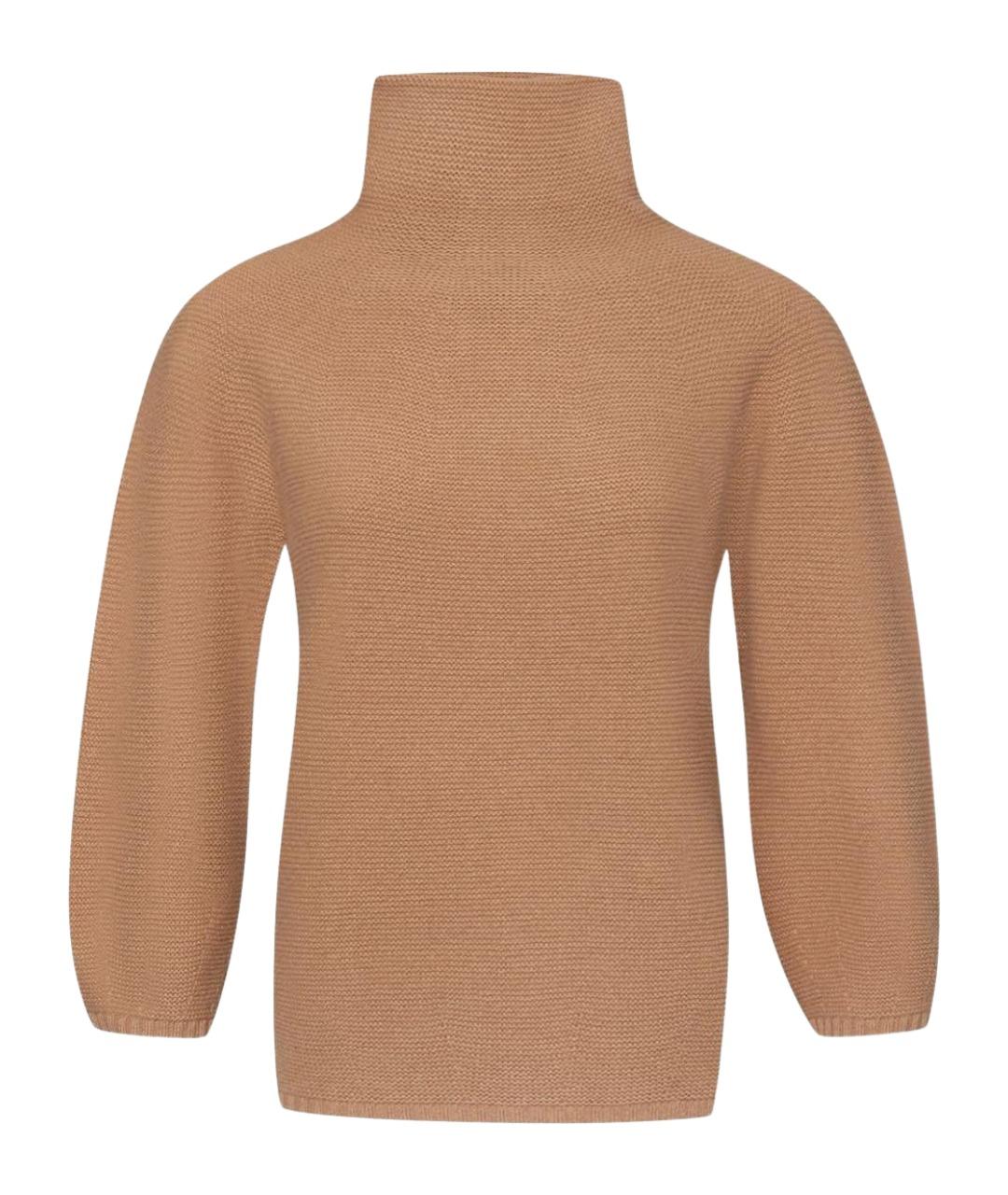 MAX MARA Бежевый шерстяной джемпер / свитер, фото 4