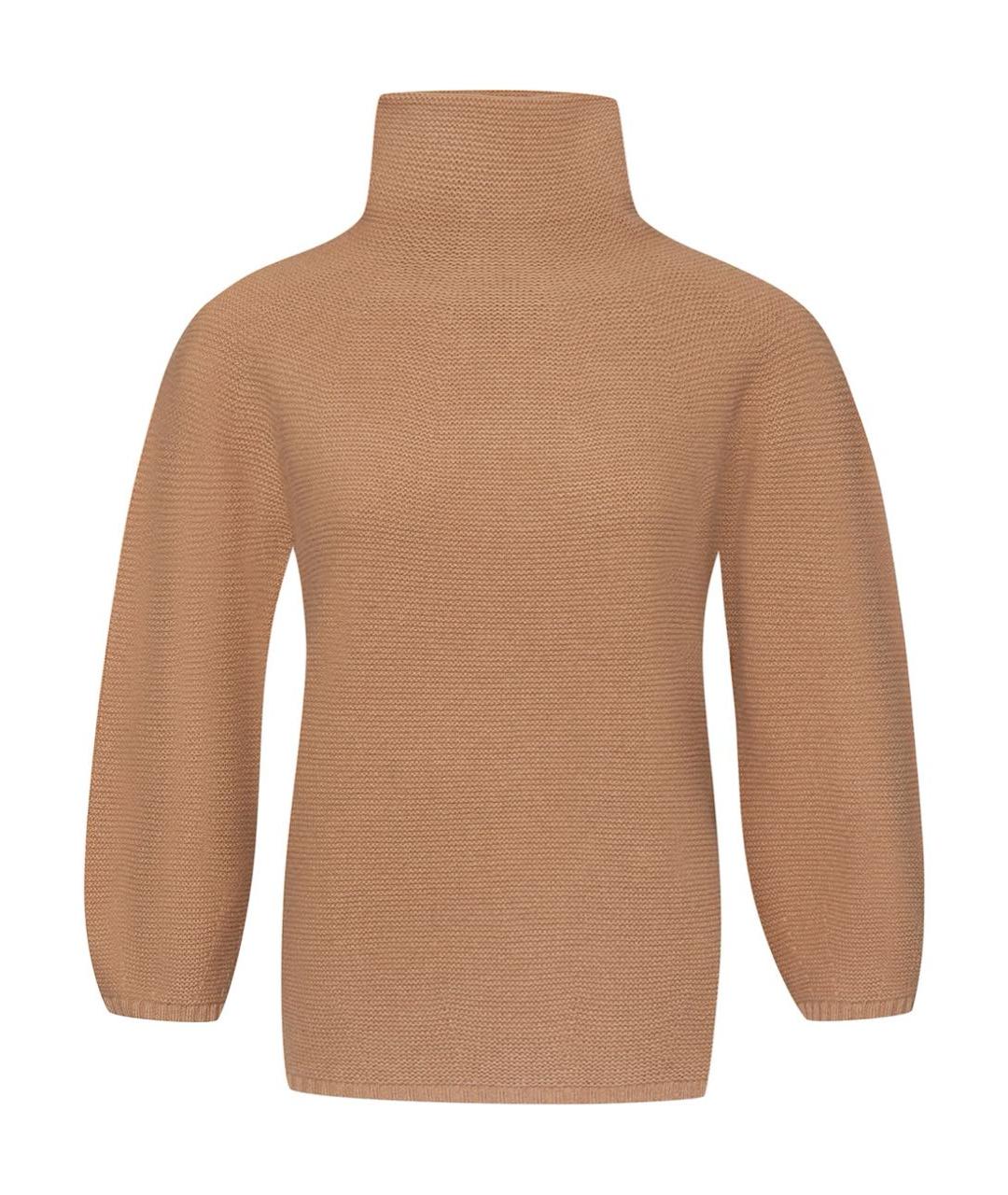 MAX MARA Бежевый шерстяной джемпер / свитер, фото 3