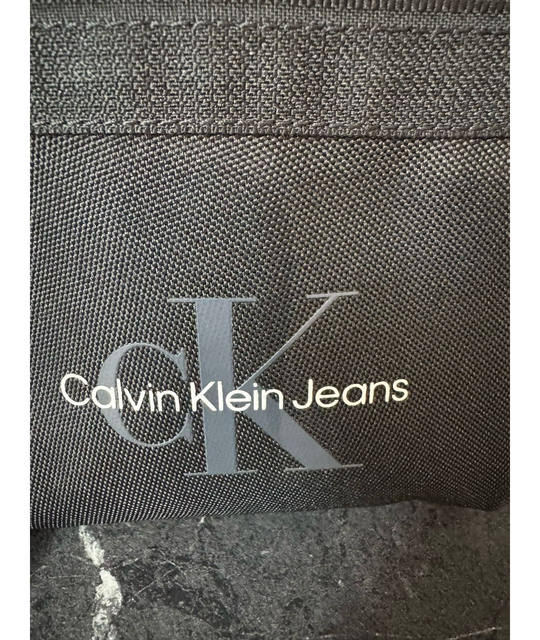 CALVIN KLEIN Черная тканевая сумка на плечо, фото 7