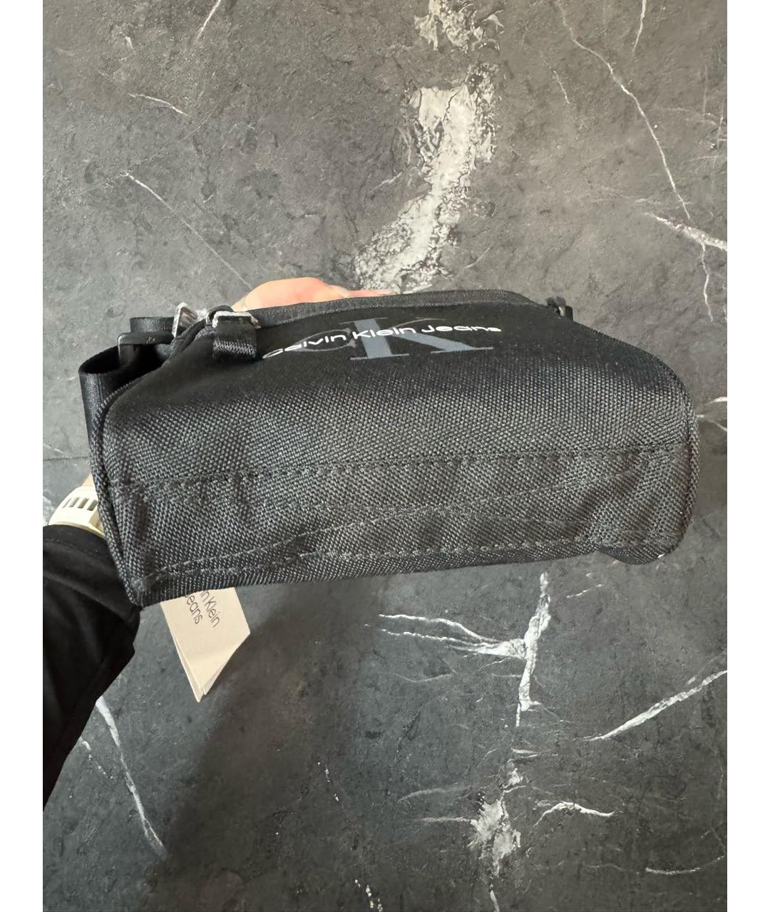 CALVIN KLEIN Черная тканевая сумка на плечо, фото 6