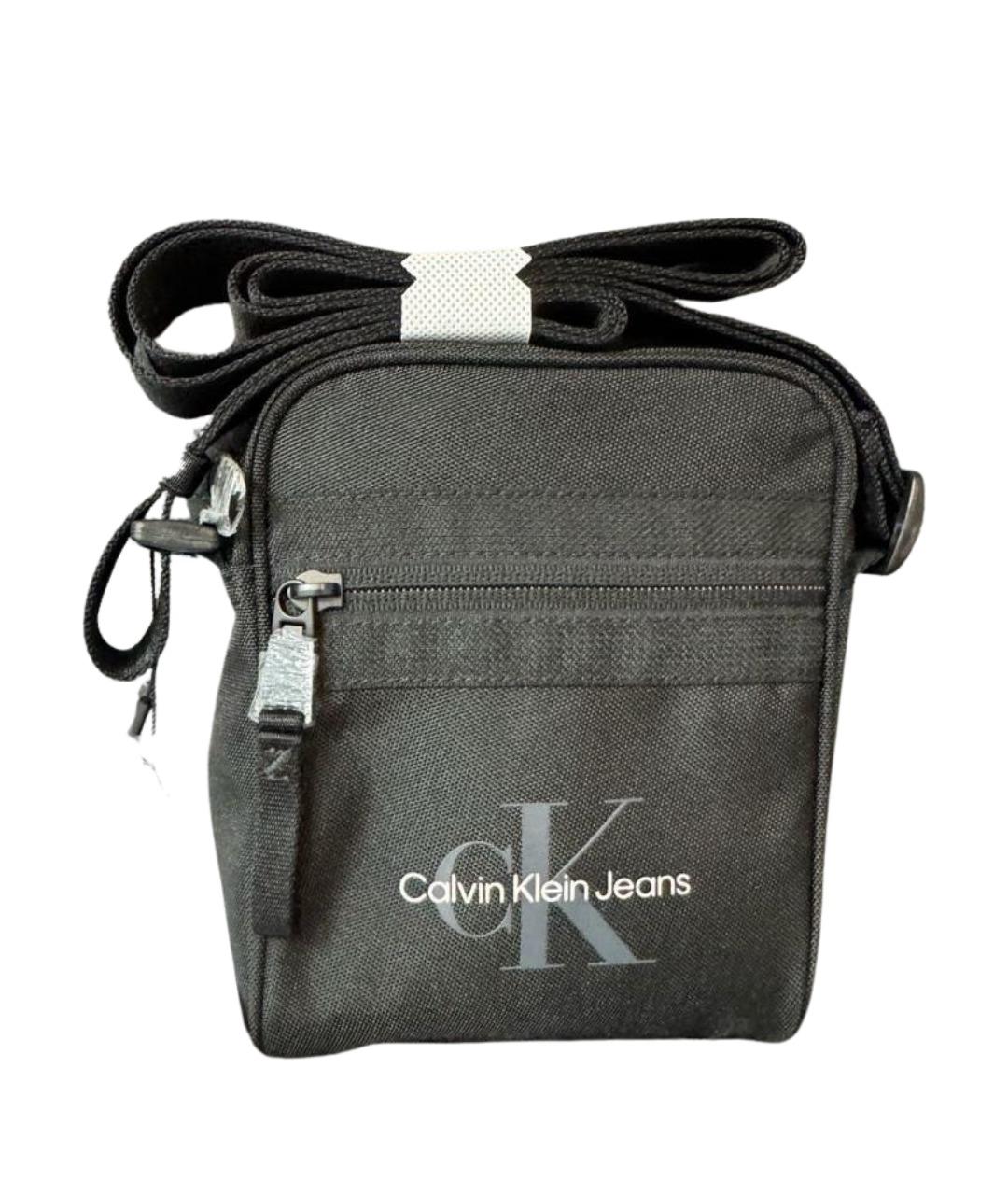 CALVIN KLEIN Черная тканевая сумка на плечо, фото 1