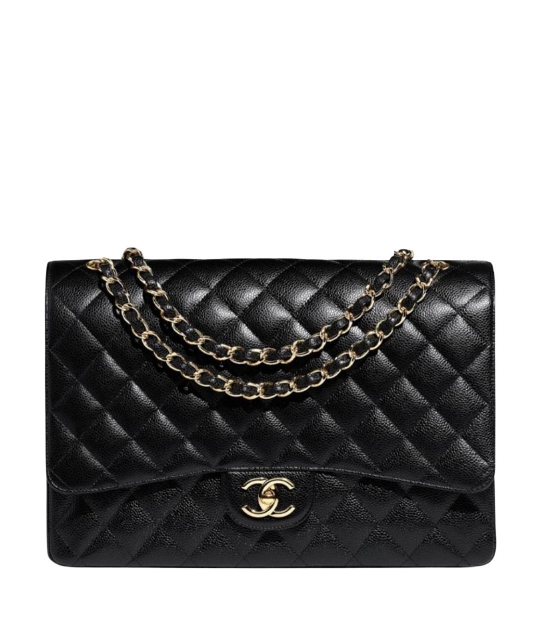 CHANEL Черная кожаная сумка через плечо, фото 1