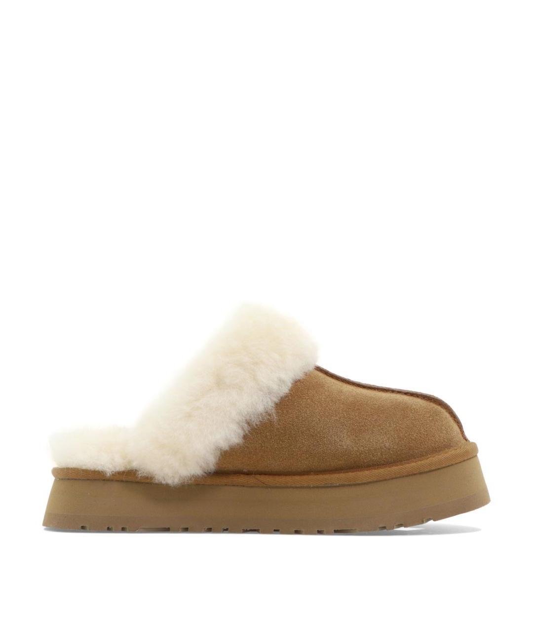 UGG AUSTRALIA Бежевые замшевые мюли, фото 1