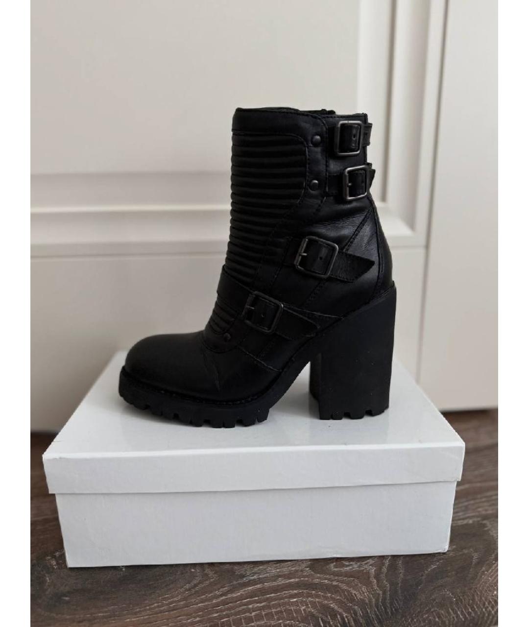 ASH Черные кожаные ботильоны, фото 3