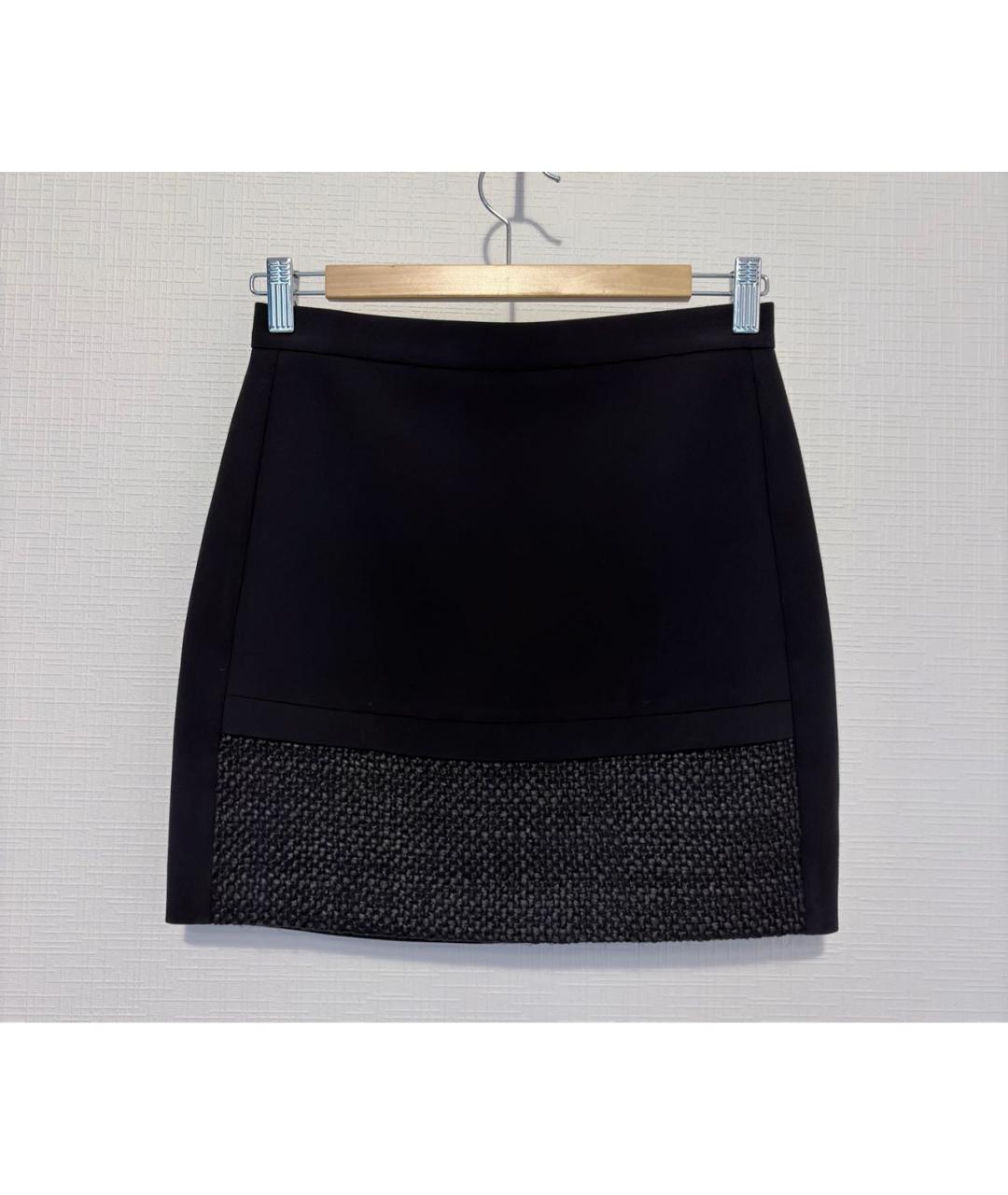 SANDRO Черная хлопковая юбка мини, фото 7