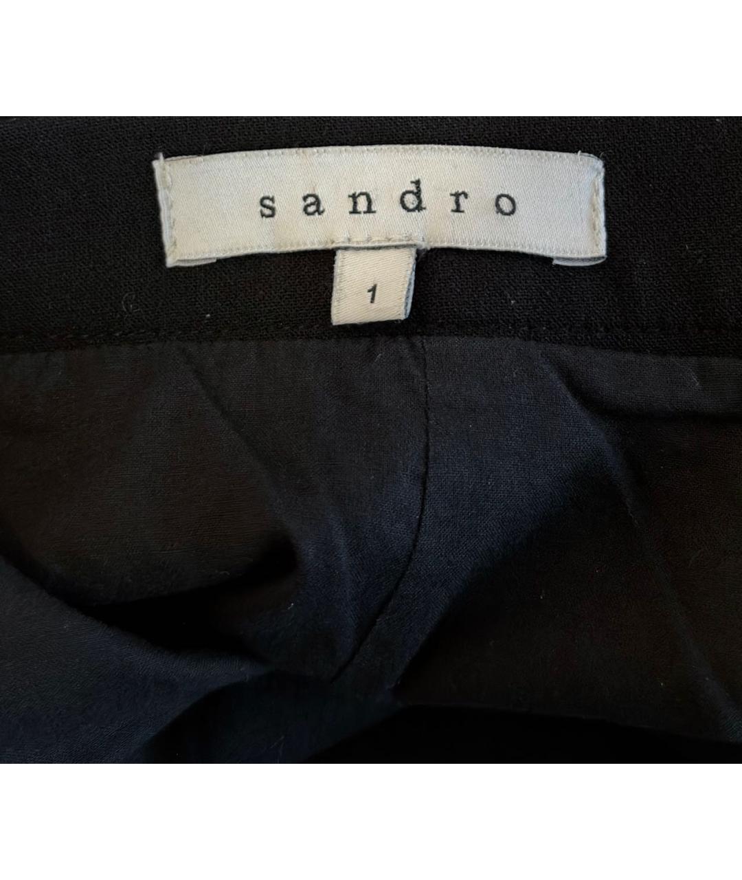 SANDRO Черная хлопковая юбка мини, фото 5