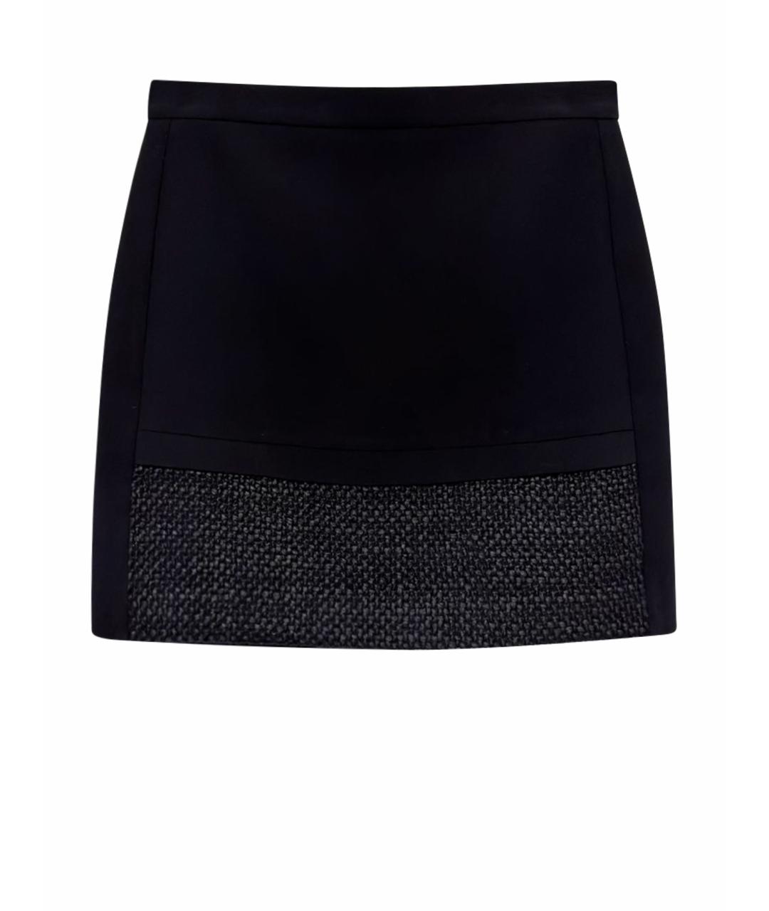 SANDRO Черная хлопковая юбка мини, фото 1