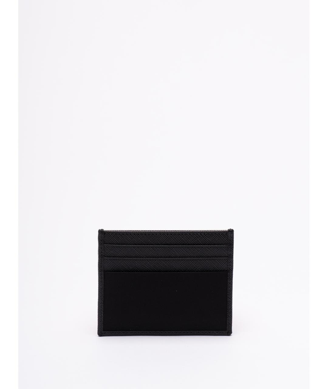 PRADA Черный кардхолдер из искусственной кожи, фото 2