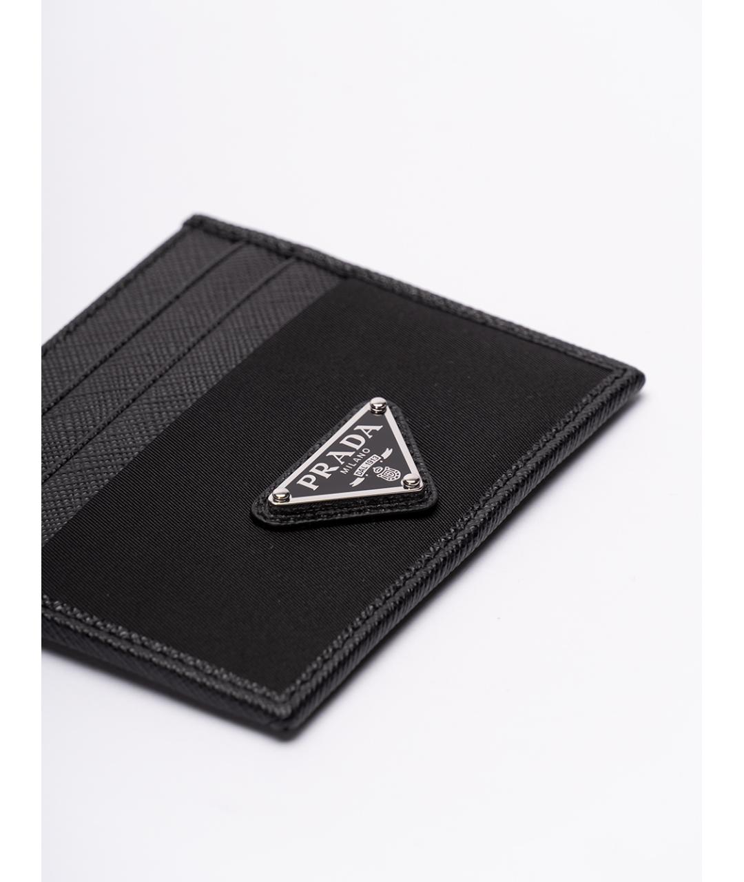 PRADA Черный кардхолдер из искусственной кожи, фото 3