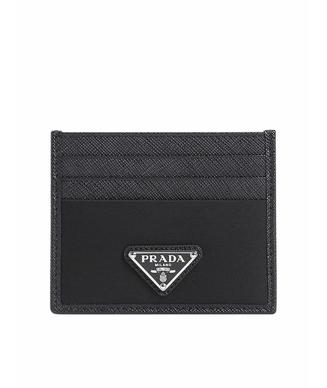 PRADA Черный кардхолдер из искусственной кожи, фото 1