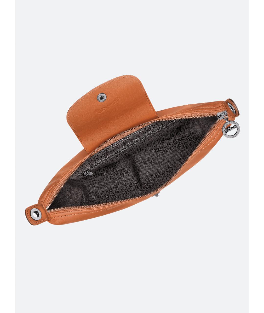 LONGCHAMP Оранжевая кожаная сумка через плечо, фото 4