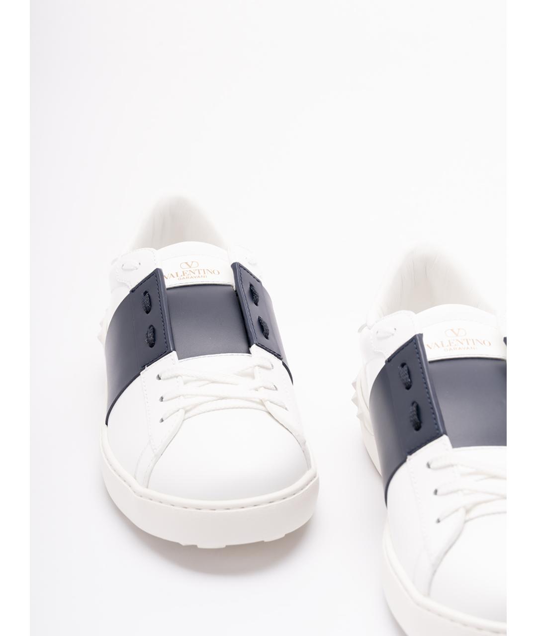 VALENTINO Белые кожаные низкие кроссовки / кеды, фото 5
