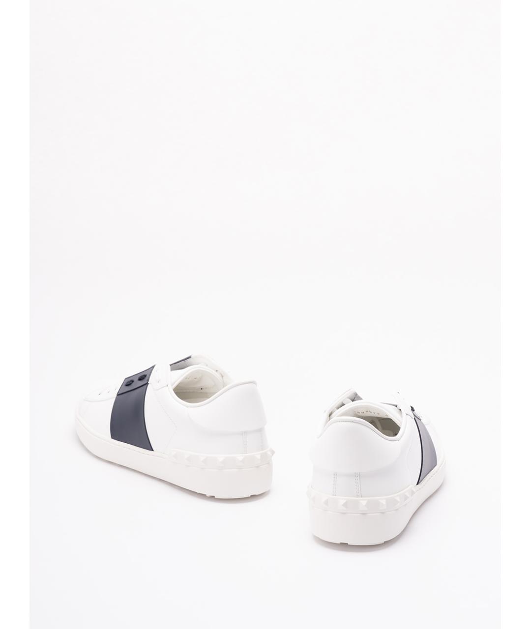 VALENTINO Белые кожаные низкие кроссовки / кеды, фото 3