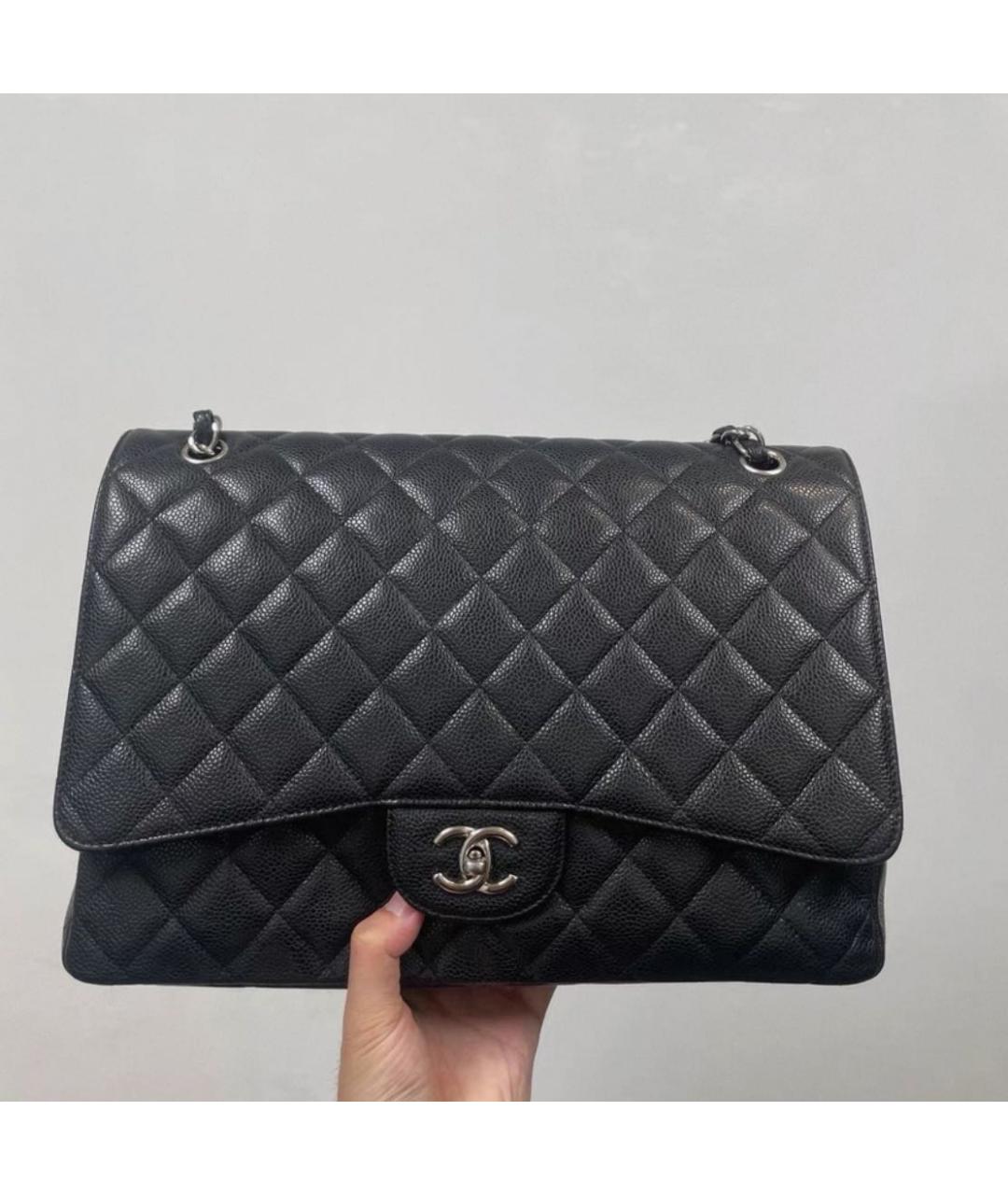 CHANEL Черная кожаная сумка через плечо, фото 2
