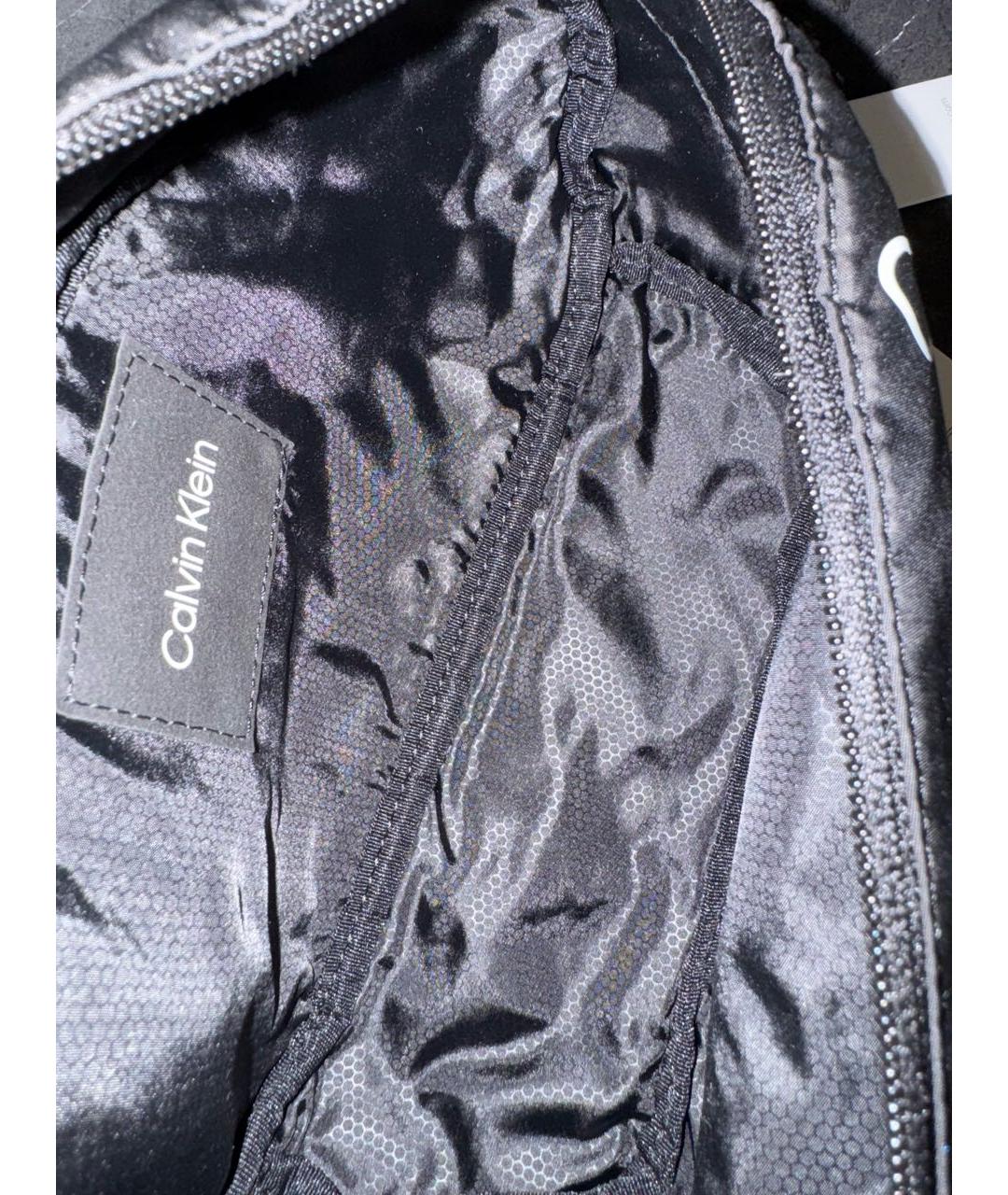 CALVIN KLEIN Черная тканевая поясная сумка, фото 4