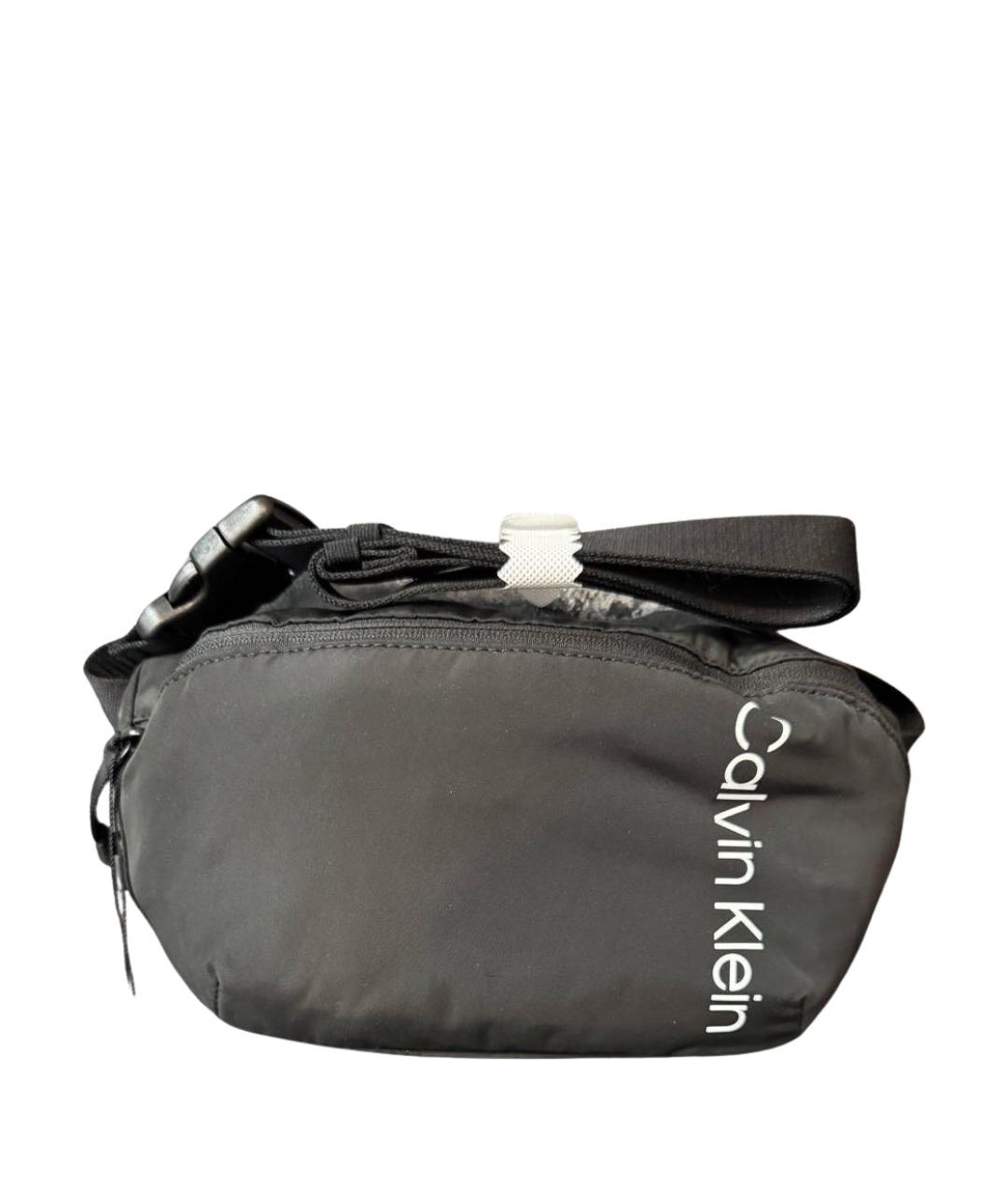 CALVIN KLEIN Черная тканевая поясная сумка, фото 1