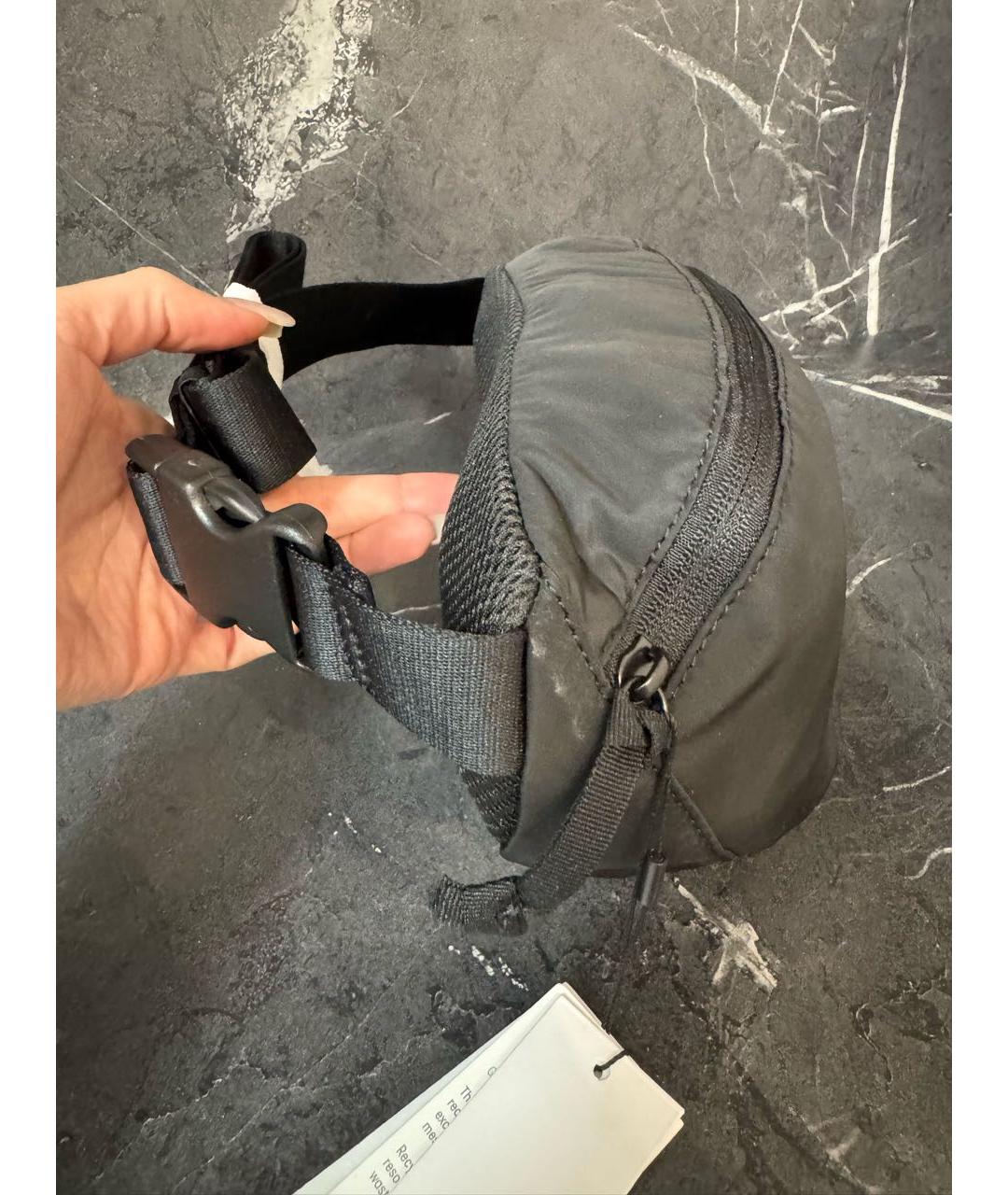 CALVIN KLEIN Черная тканевая поясная сумка, фото 2