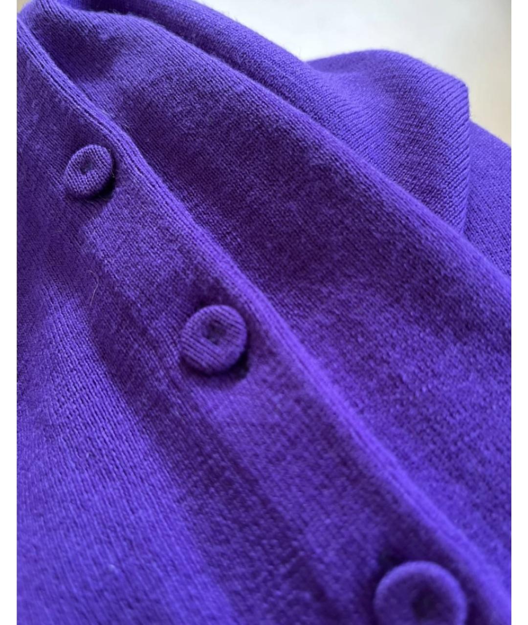 PRADA Фиолетовый шерстяной кардиган, фото 4