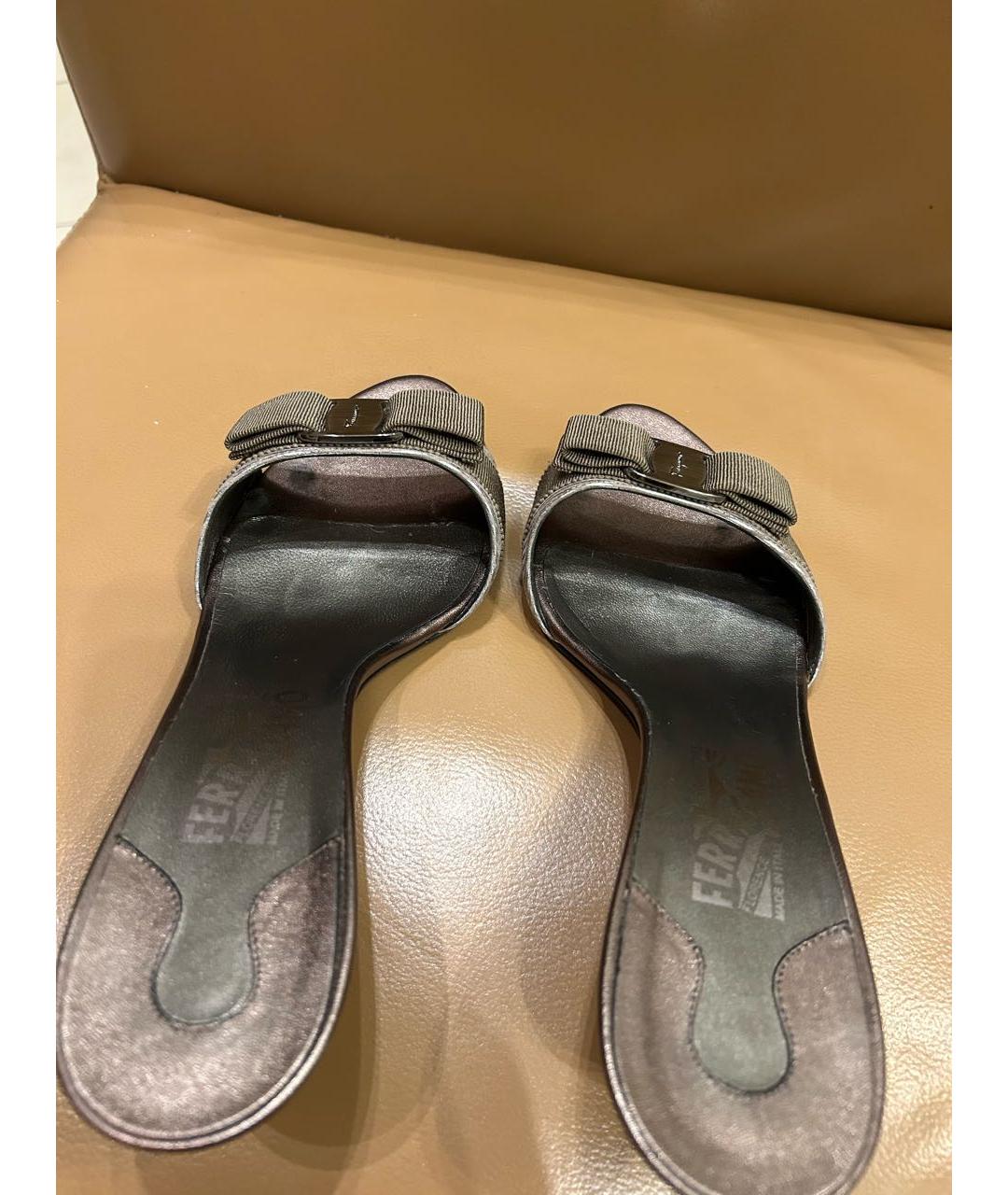 FERRAGAMO Коричневые кожаные босоножки, фото 3