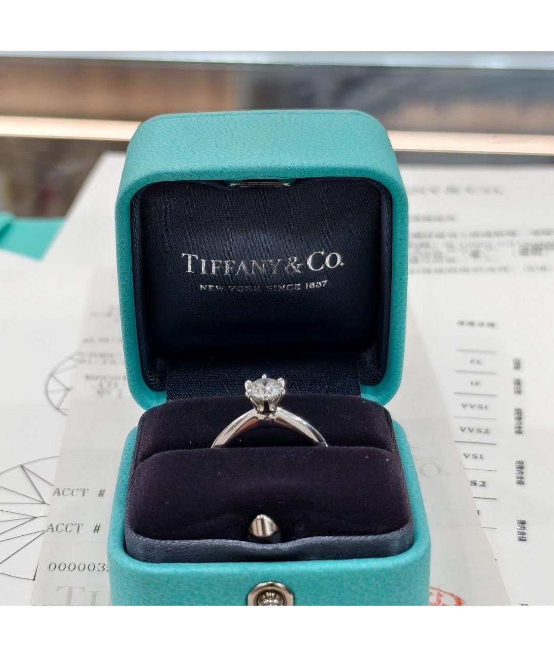 TIFFANY&CO Серебряное платиновое кольцо, фото 8