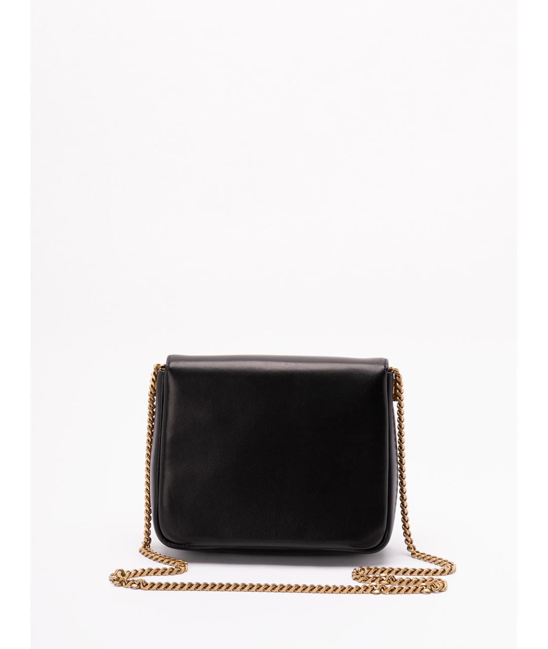 SAINT LAURENT Черная кожаная сумка через плечо, фото 2