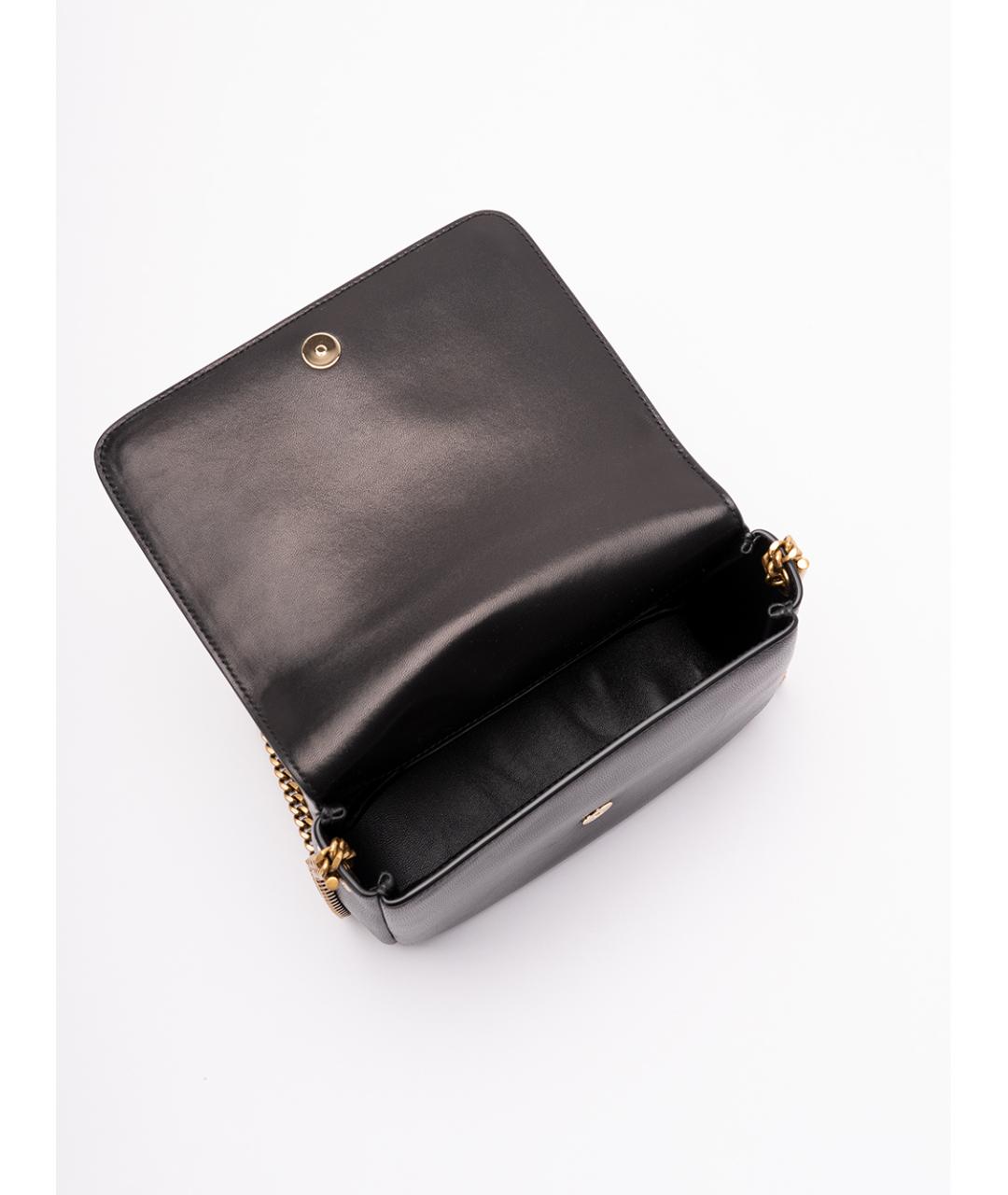 SAINT LAURENT Черная кожаная сумка через плечо, фото 5