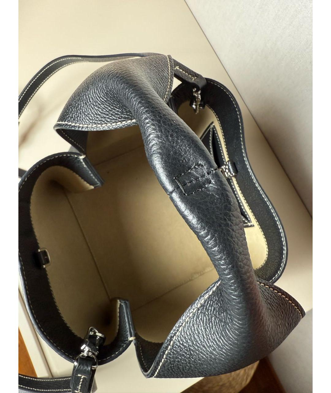 TOTEME Черная кожаная сумка тоут, фото 3