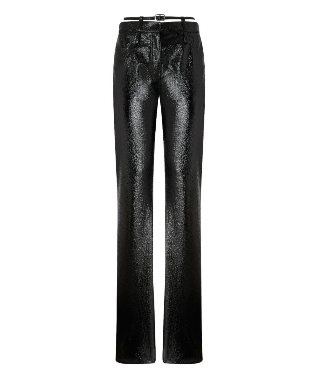 PINKO Черные полиэстеровые брюки узкие, фото 1