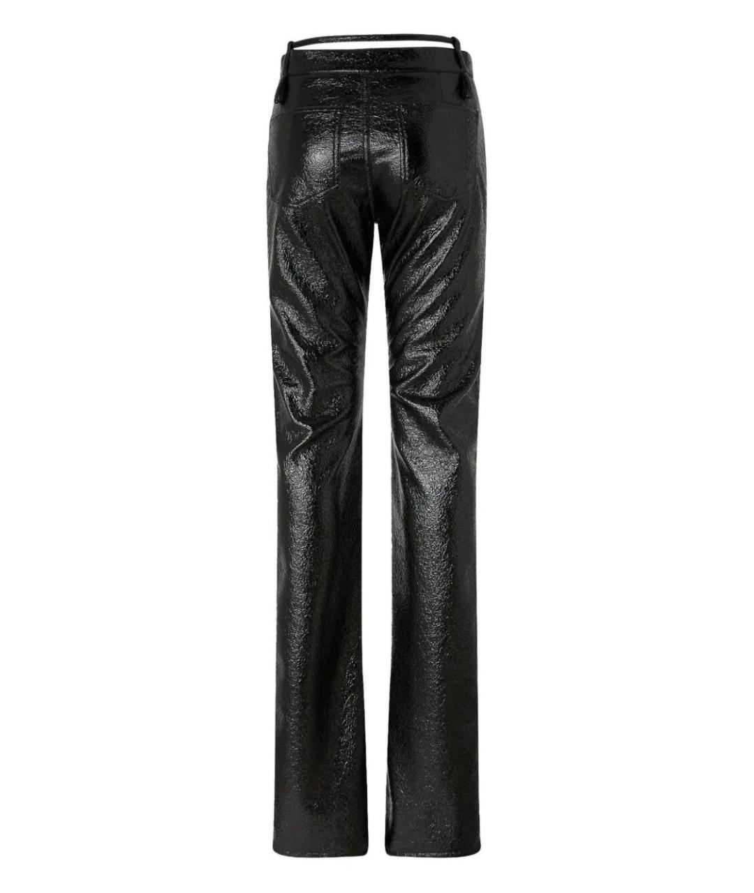 PINKO Черные полиэстеровые брюки узкие, фото 2