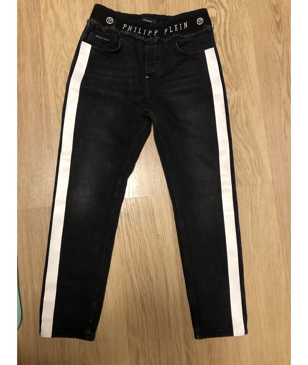 PHILIPP PLEIN Черные хлопковые джинсы слим, фото 9