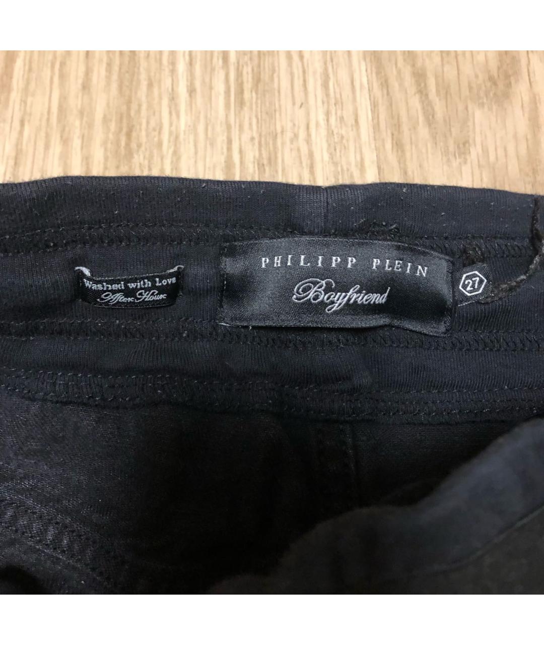 PHILIPP PLEIN Черные хлопковые джинсы слим, фото 3