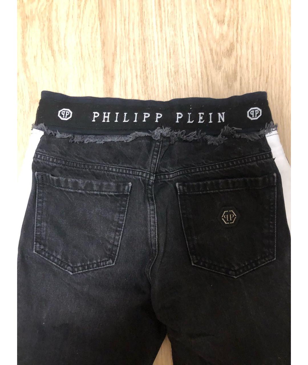 PHILIPP PLEIN Черные хлопковые джинсы слим, фото 4