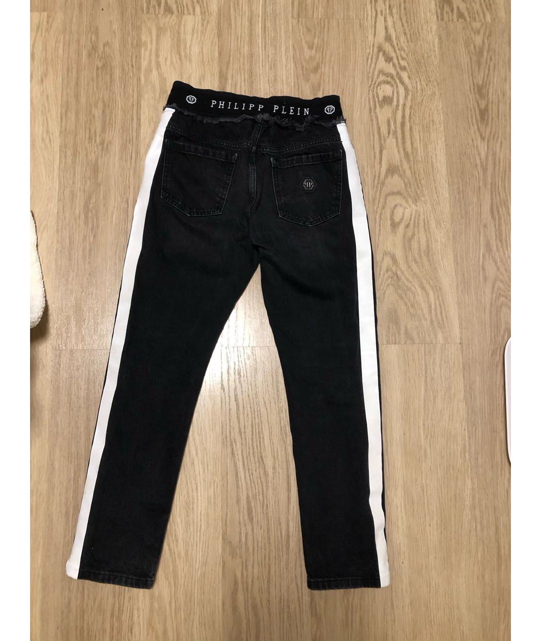 PHILIPP PLEIN Черные хлопковые джинсы слим, фото 2