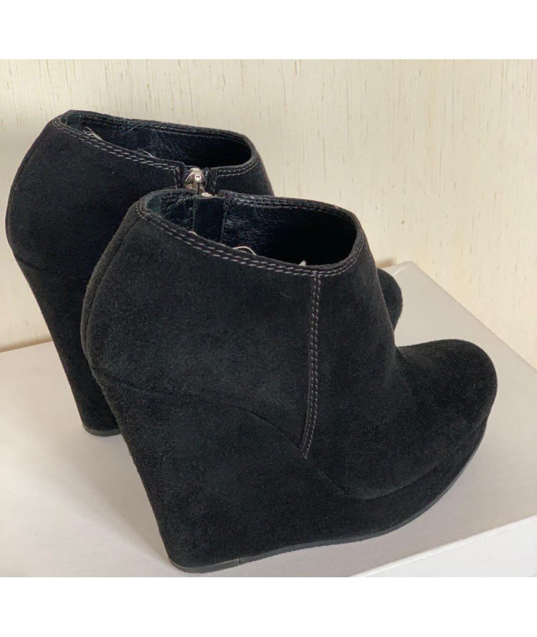 DOLCE&GABBANA Черные замшевые ботильоны, фото 4