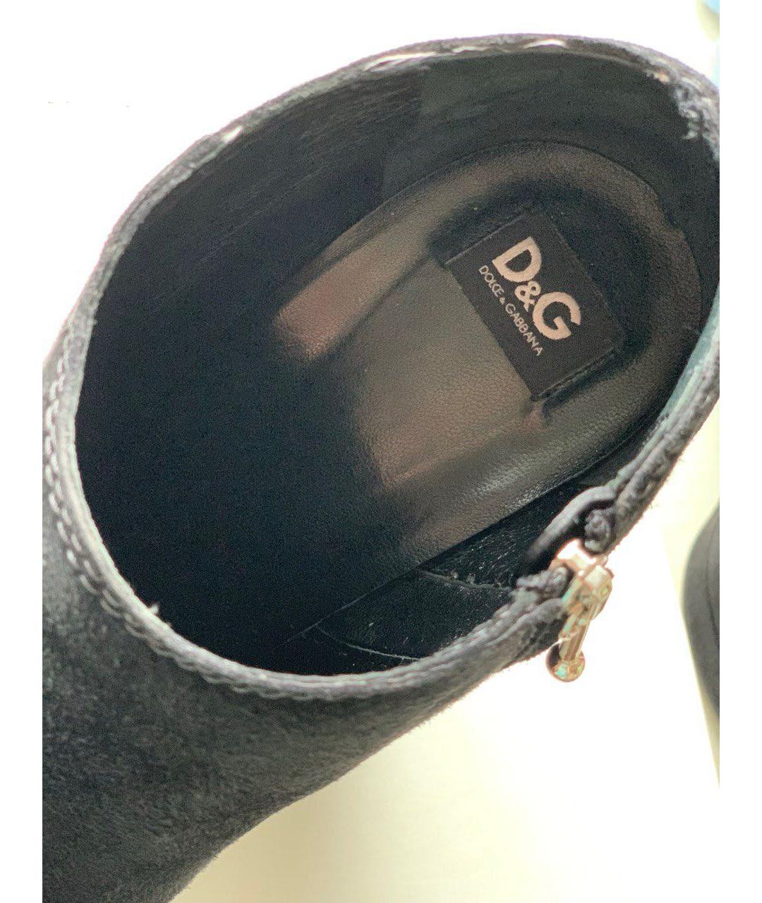 DOLCE&GABBANA Черные замшевые ботильоны, фото 3