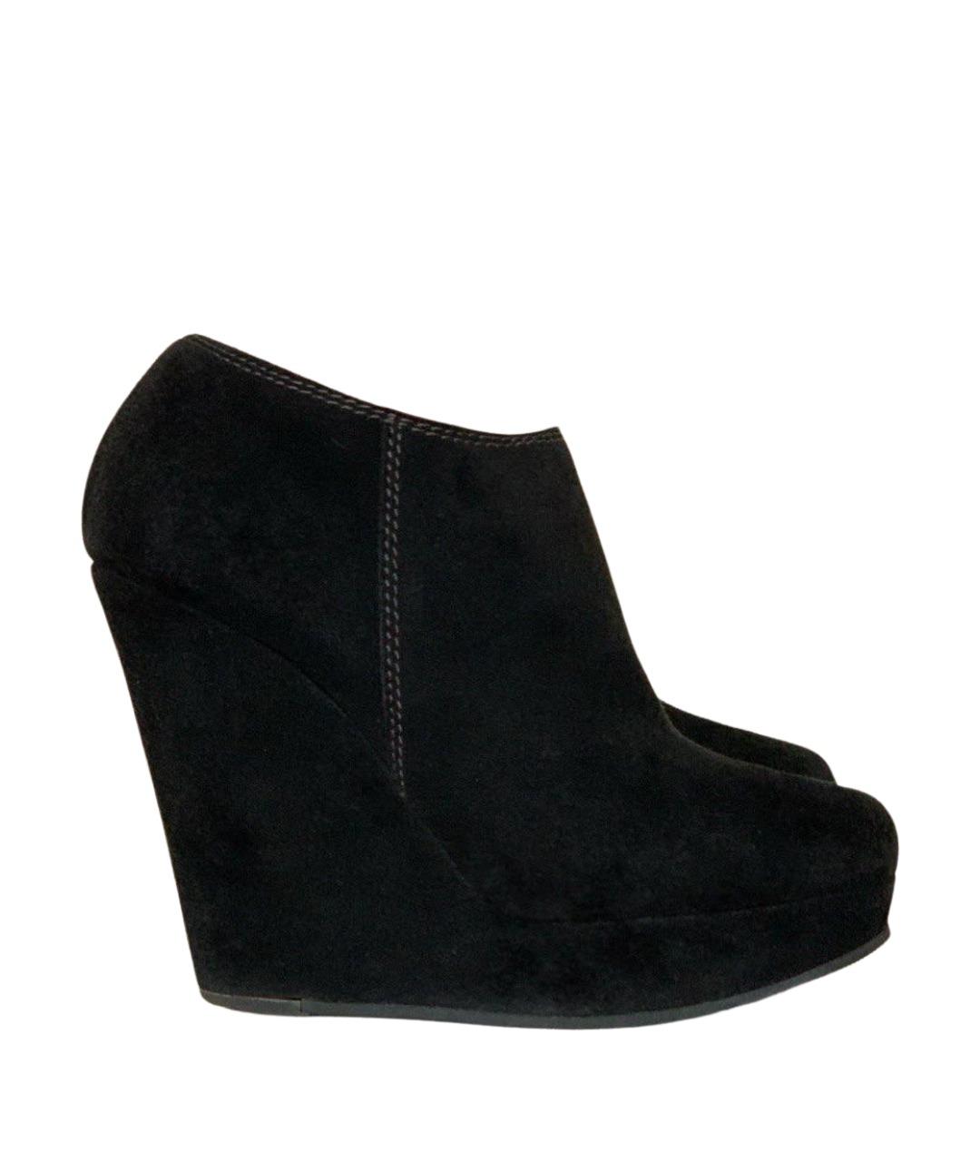 DOLCE&GABBANA Черные замшевые ботильоны, фото 1