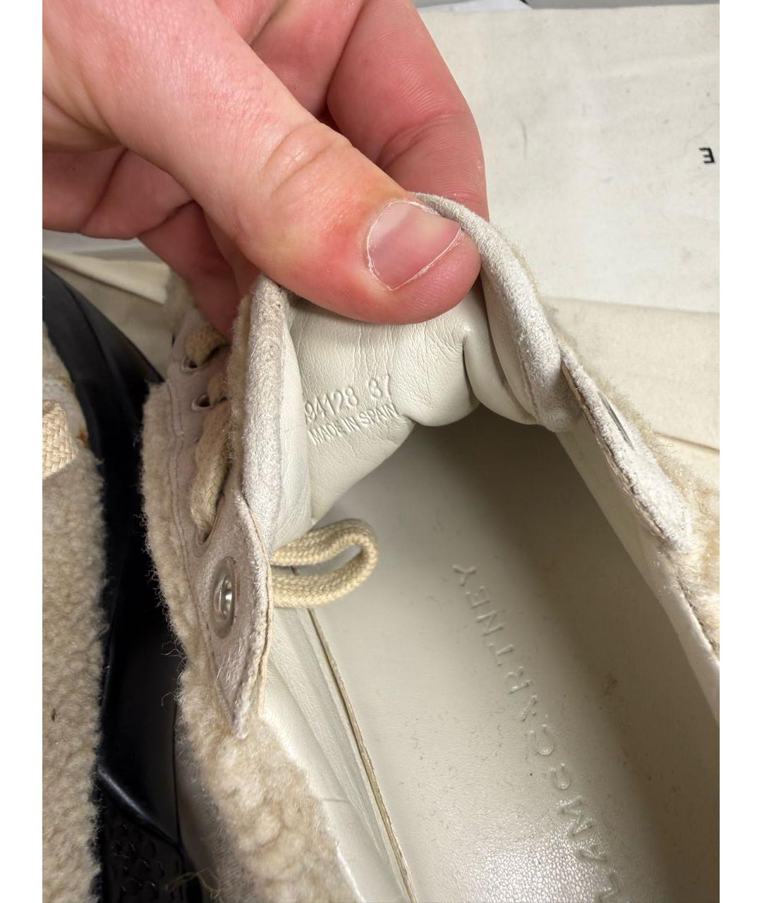 STELLA MCCARTNEY Бежевые текстильные кроссовки, фото 6