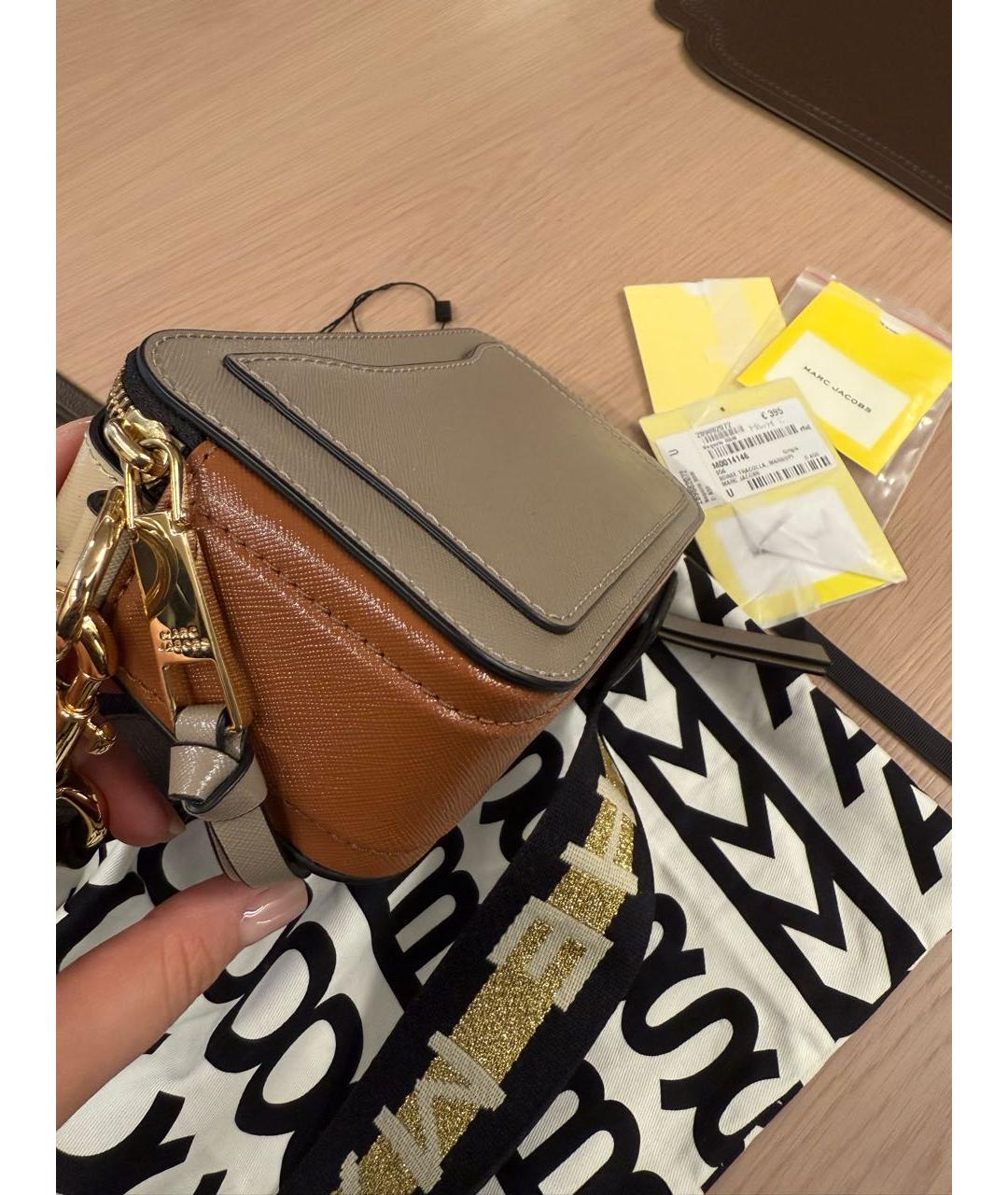 MARC JACOBS Бежевая кожаная сумка через плечо, фото 3