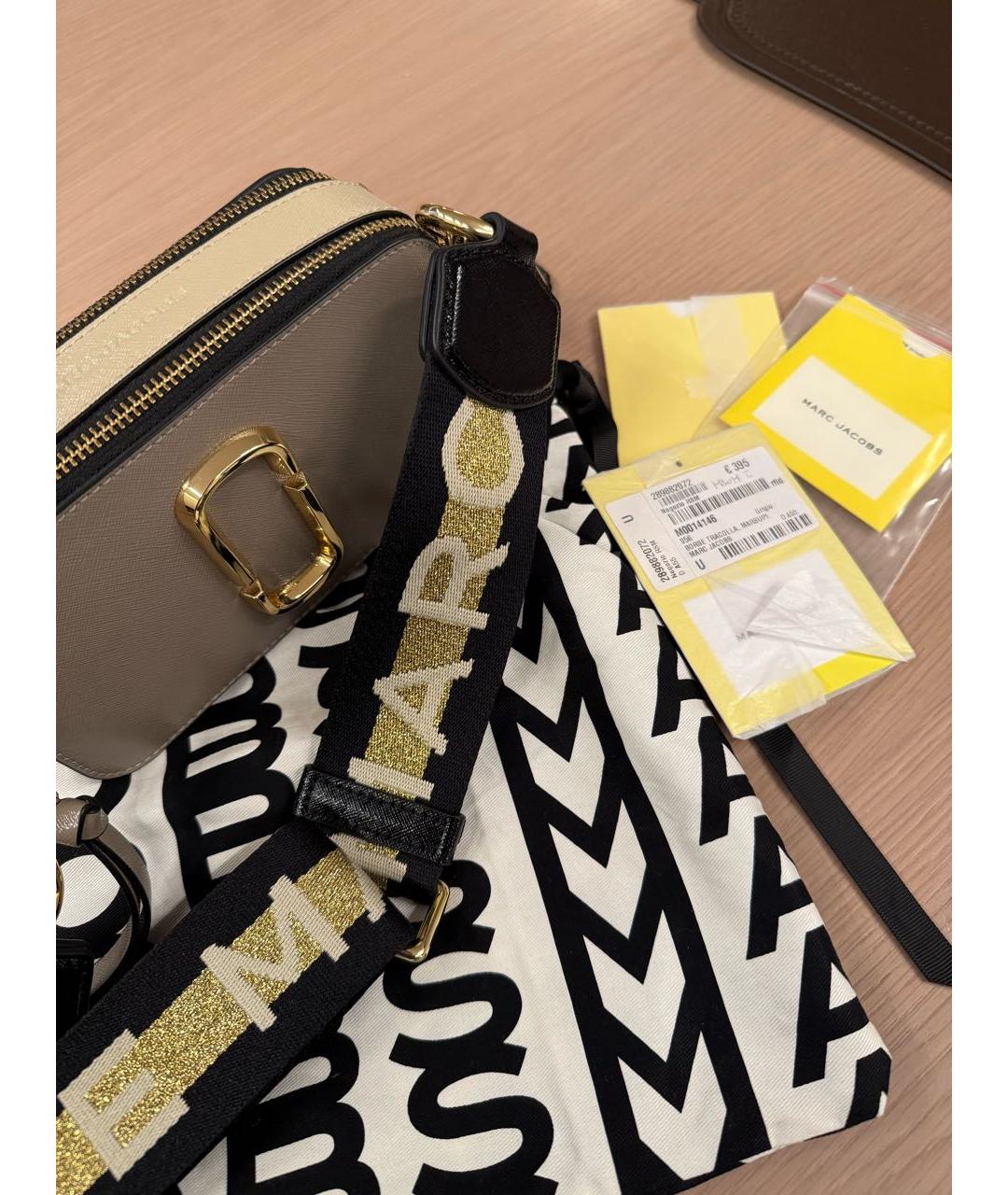 MARC JACOBS Бежевая кожаная сумка через плечо, фото 4