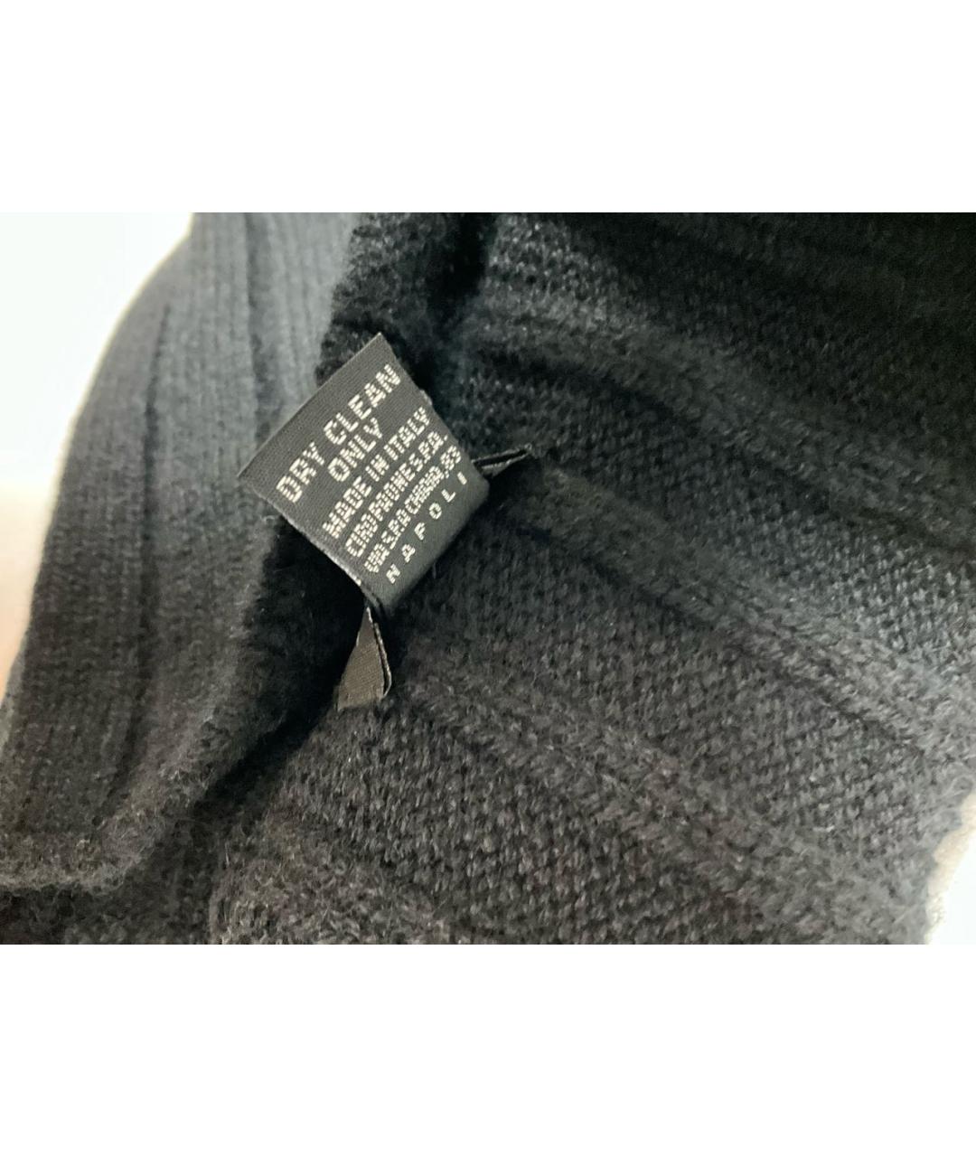 KITON Черный кашемировый капюшон, фото 5