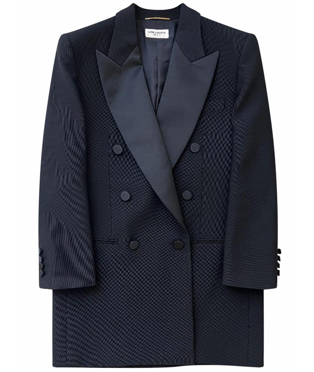 SAINT LAURENT Черный вискозный жакет/пиджак, фото 1