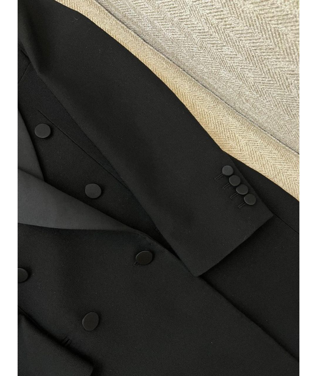 SAINT LAURENT Черный вискозный жакет/пиджак, фото 5